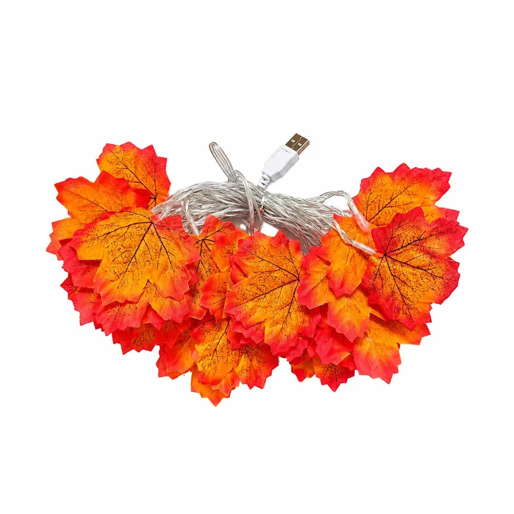 Maple Leaf Fall Garland Lights