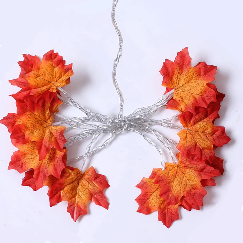 Maple Leaf Fall Garland Lights