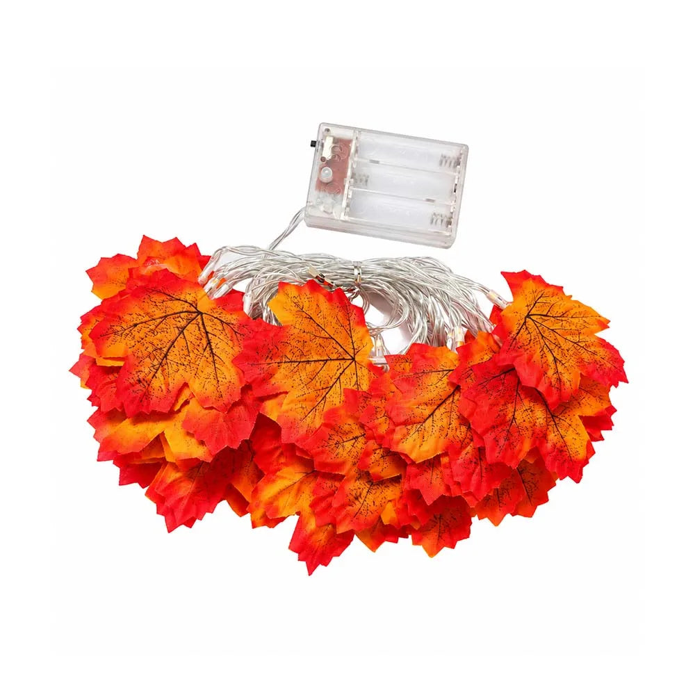 Maple Leaf Fall Garland Lights