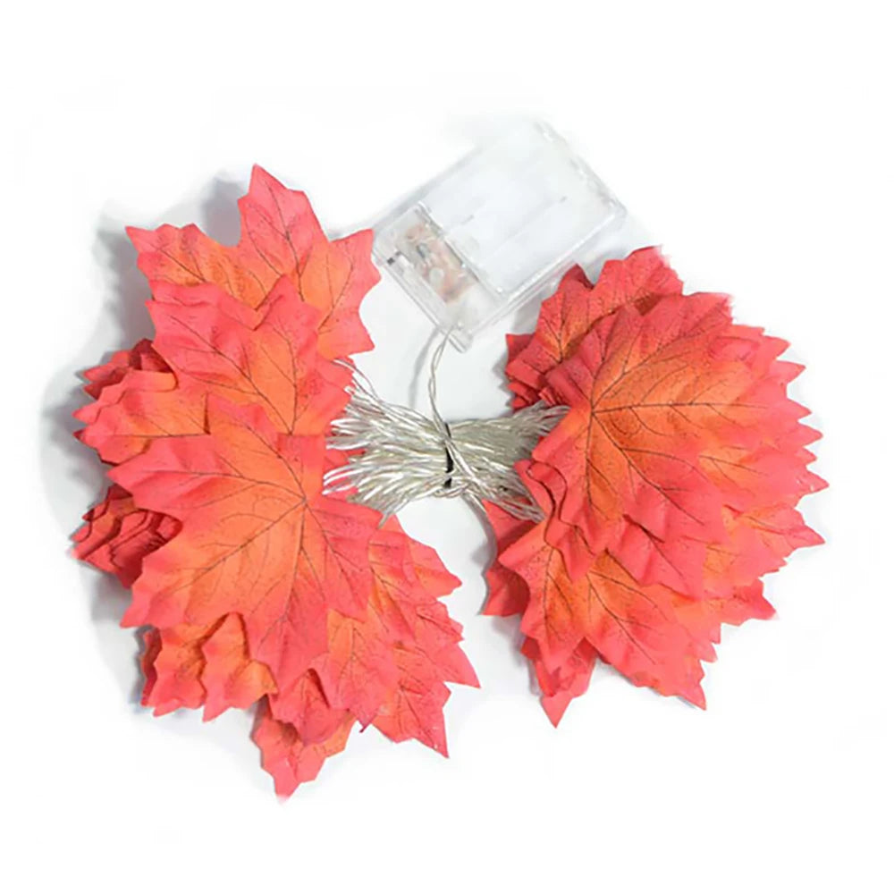 Maple Leaf Fall Garland Lights